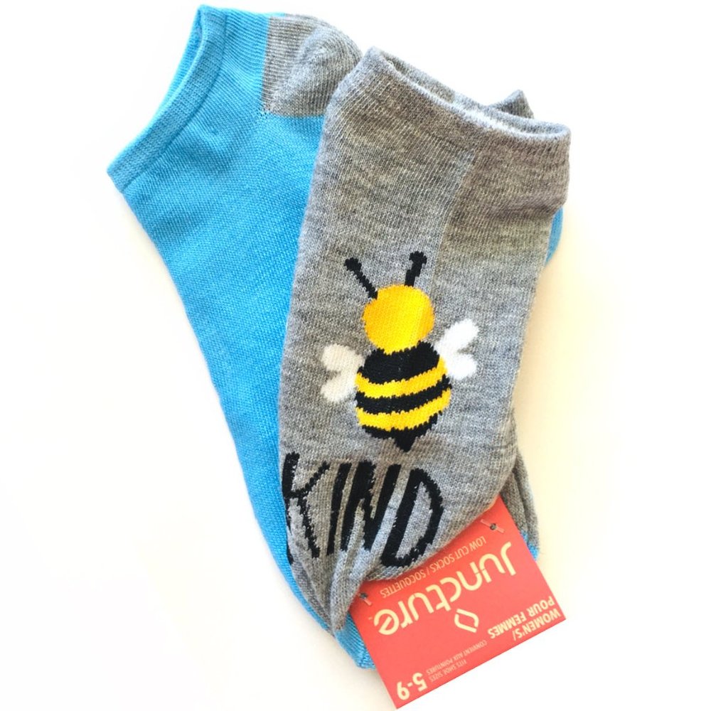 BEE KIND & Blue Socks - Picture 1 of 4